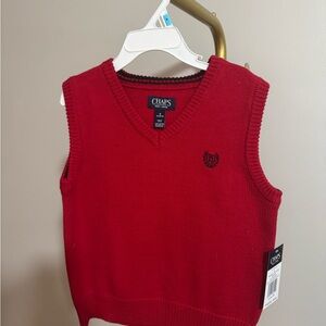 Chaps Crimson Sleeveless Sweater Vest